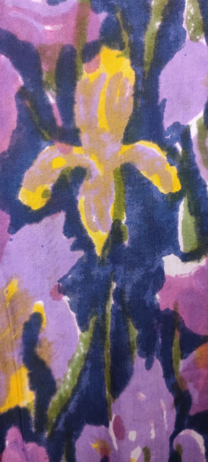 Robe Blockprint Fiori Viola
