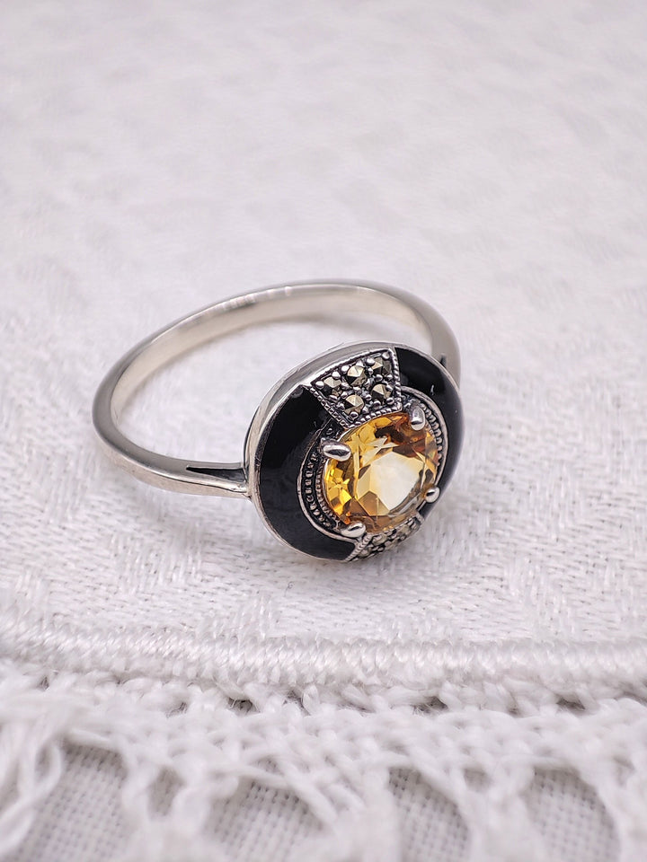 Bague Art Déco Citrine