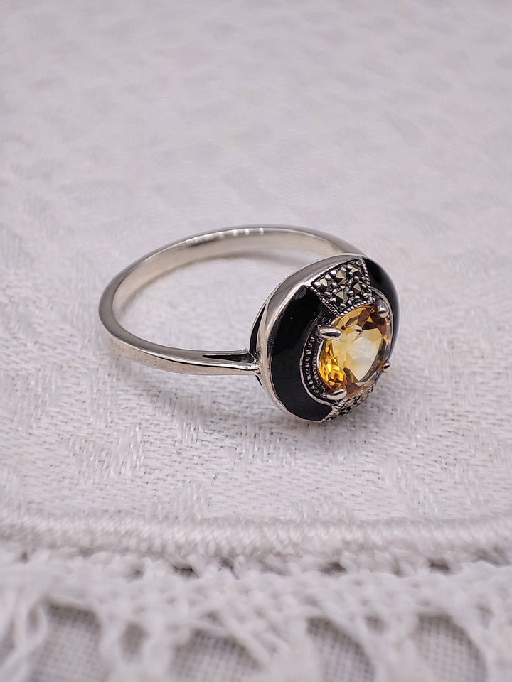 Bague Art Déco Citrine