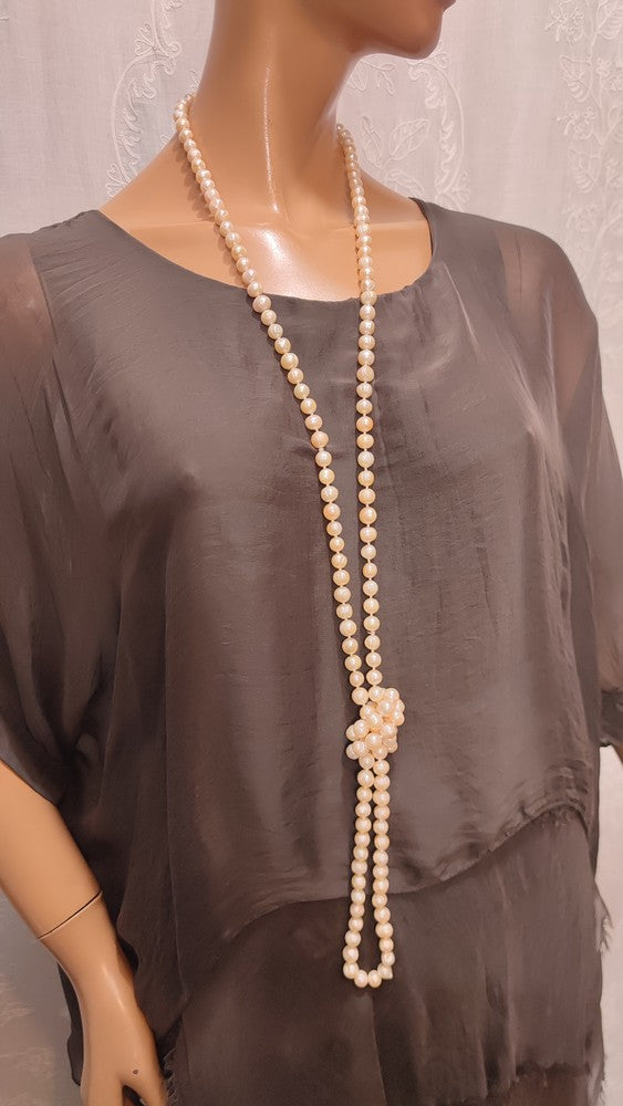 Robe Marron en Soie et Viscose