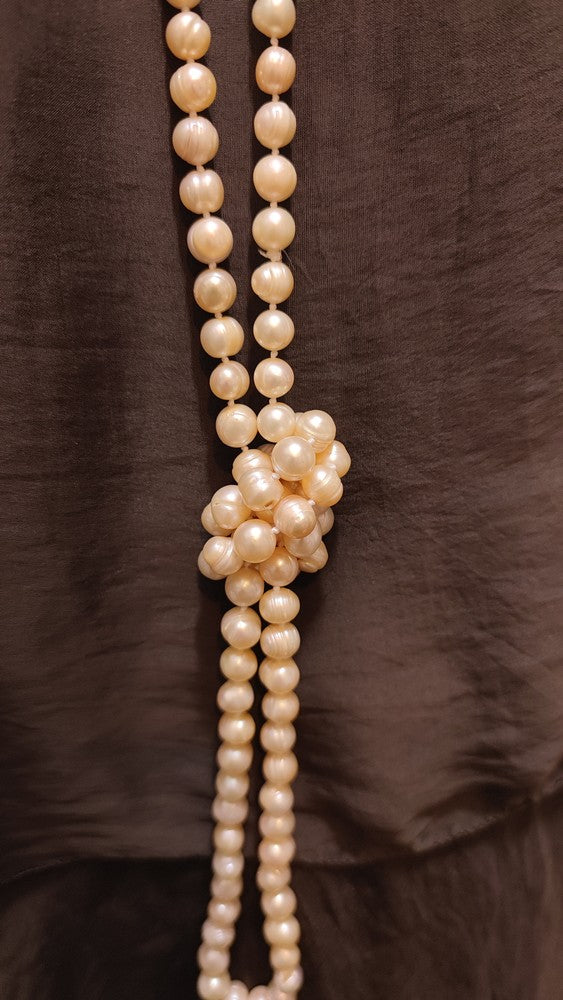 Robe Marron en Soie et Viscose