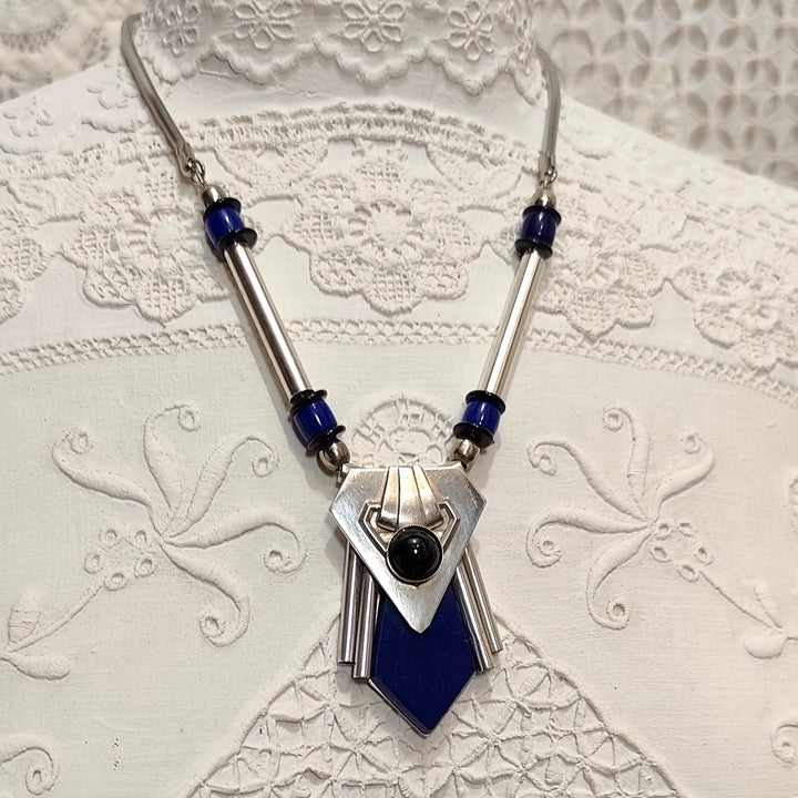 Collier Saphira - Art Déco | Métal Argenté