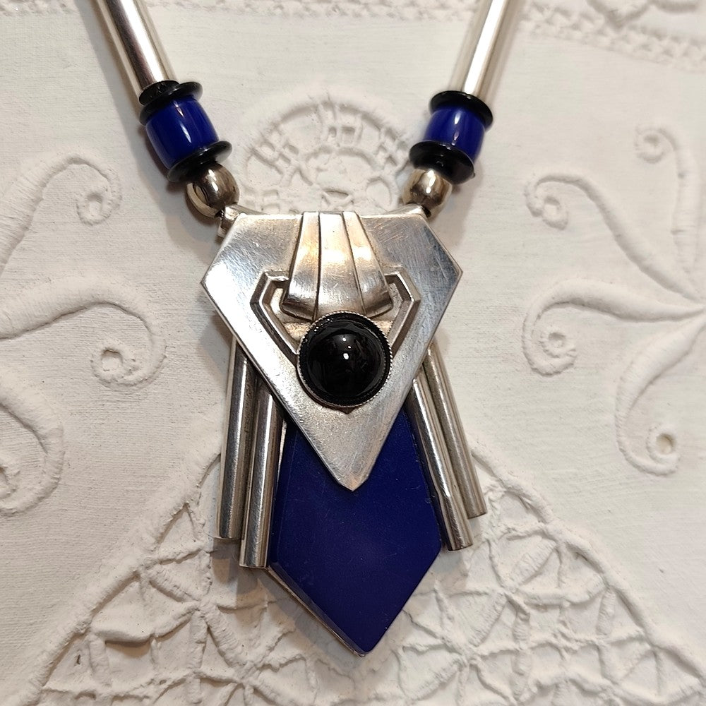 Collier Saphira - Art Déco | Métal Argenté