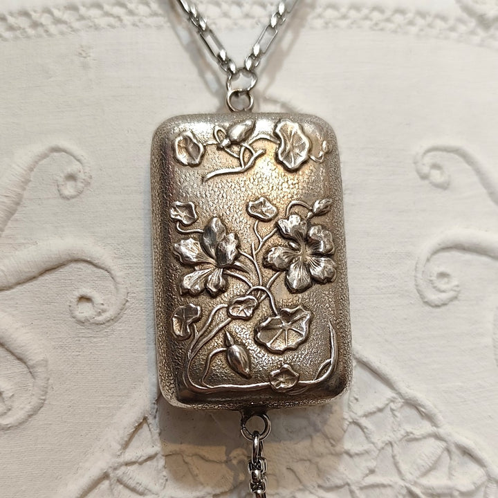 Collier Ambre - Art Déco | Métal Argenté