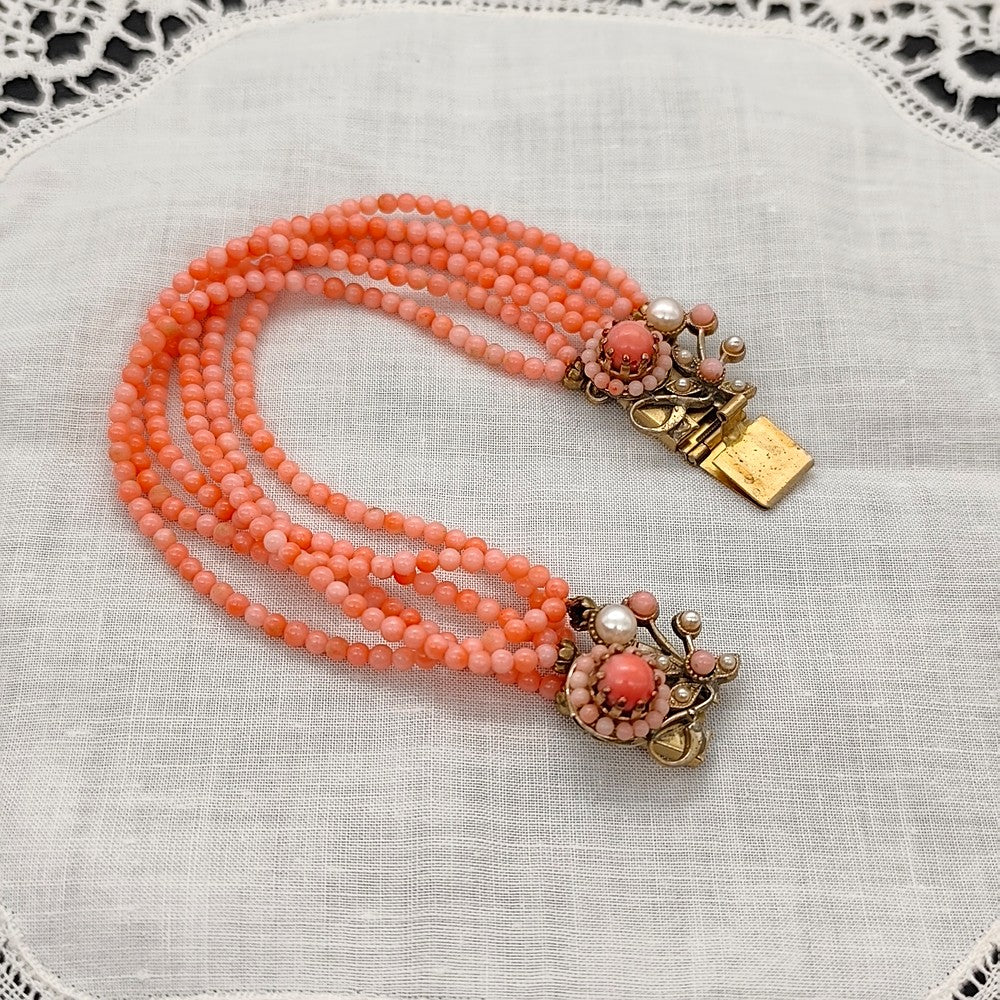 Bracelet Fiori di Venezia - Baroque | Corail , Laiton et Perles