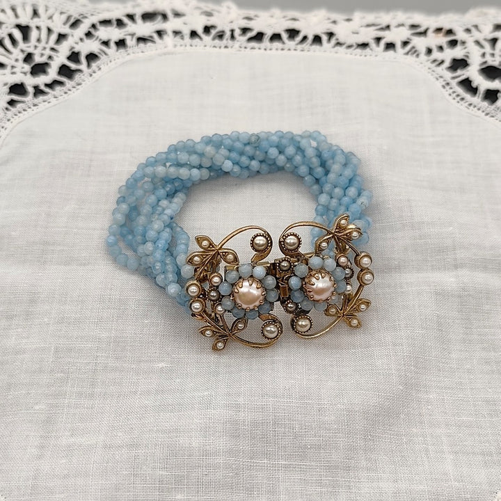 Bracelet Fiori di Venezia - Baroque | Calcédoine, Laiton et Perles
