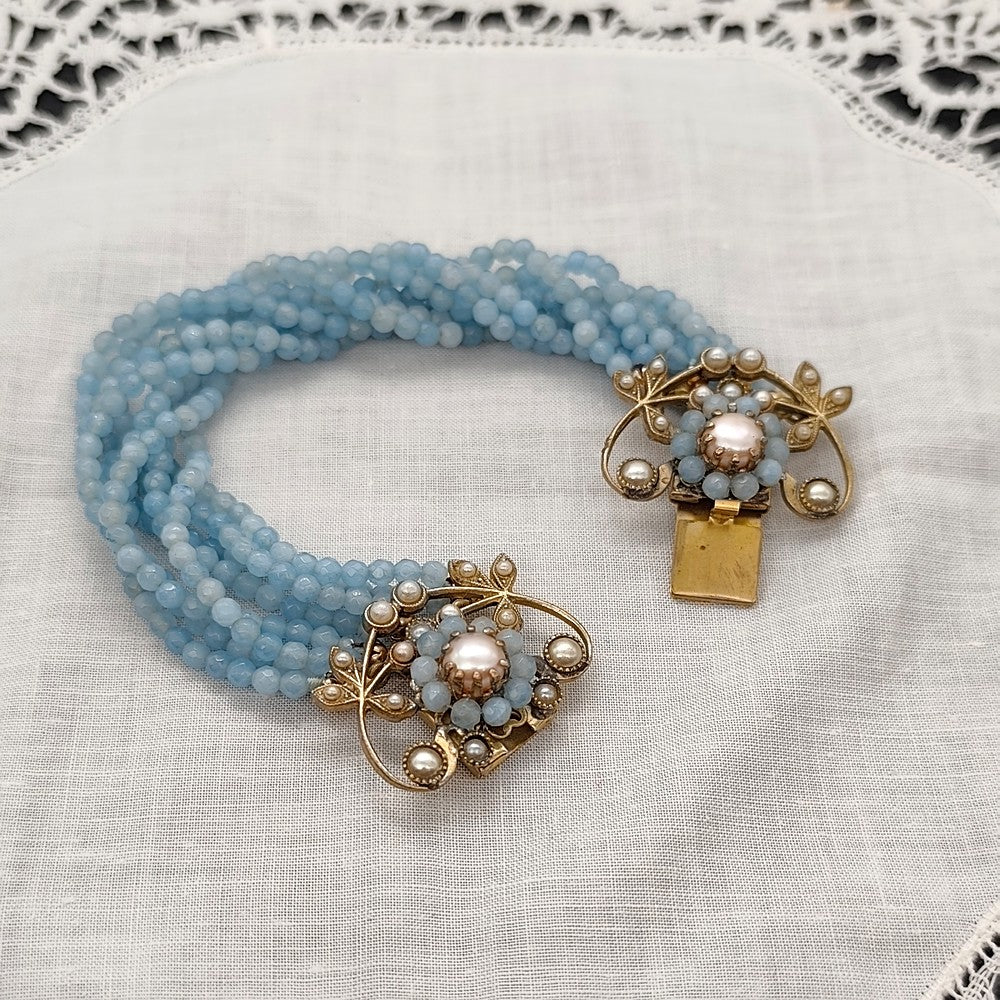 Bracelet Fiori di Venezia - Baroque | Calcédoine, Laiton et Perles