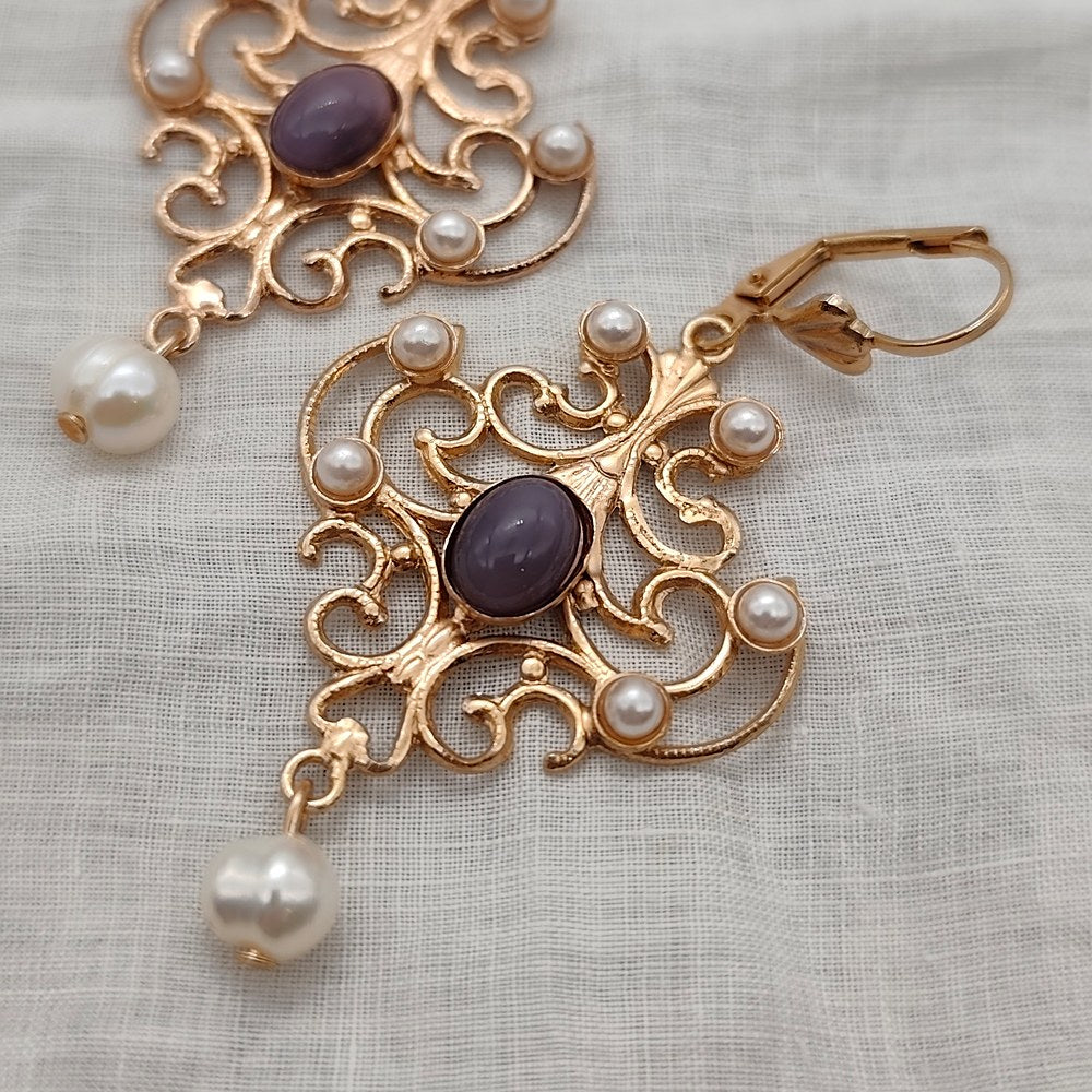Boucles d'Oreilles Violetta - Baroque | Oro Rosso - Au Bonheur Des Dames Toulouse
