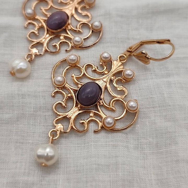 Boucles d'Oreilles Violetta - Baroque | Oro Rosso - Au Bonheur Des Dames Toulouse