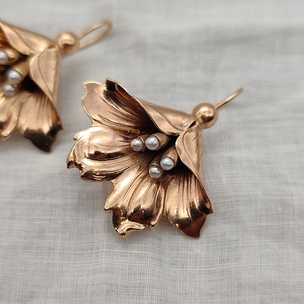 Boucles d'Oreilles Fiori d'Oro - Baroque | Oro Rosso