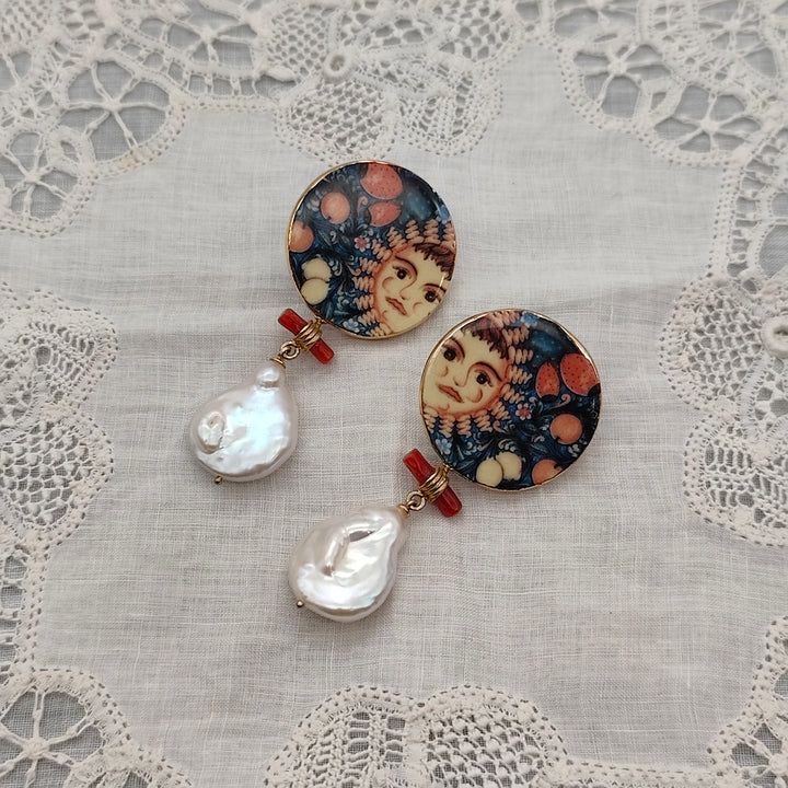 Boucles d'Oreilles Sole - Baroque | Vermeil, Corail et Perles - Au Bonheur Des Dames Toulouse - Boutique de Bijoux Baroque, Art Déco et Fantaisie. Livraison Offerte en France. IMG_20260204_150246