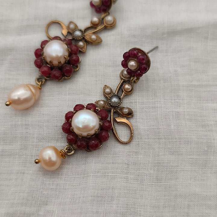 Boucles d'Oreilles Nerea - Baroque | Laiton et Perles - Au Bonheur Des Dames Toulouse - Boutique de Bijoux Baroque, Art Déco et Fantaisie. Livraison Offerte en France. IMG_20260204_150632