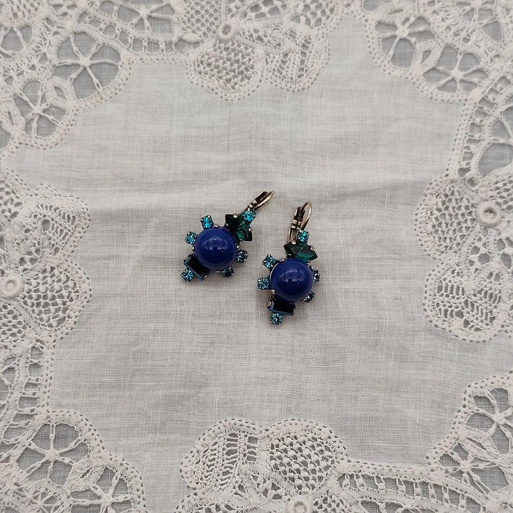 Boucles d'Oreilles Calypso - Fantaisie | Bleu et Vert - Au Bonheur Des Dames Toulouse