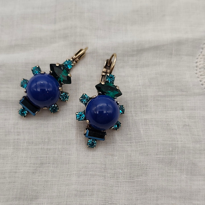 Boucles d'Oreilles Calypso - Fantaisie | Bleu et Vert - Au Bonheur Des Dames Toulouse