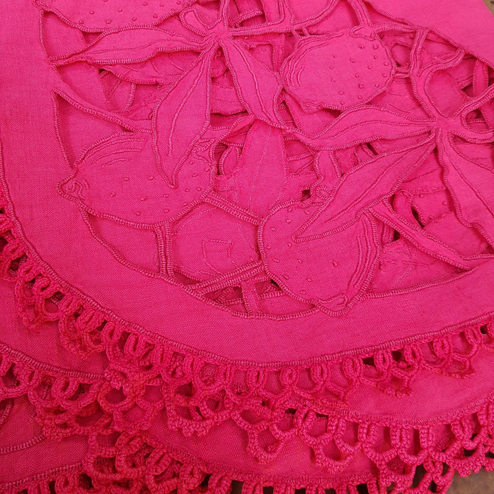 FRUIT ROUGE - Linge de table - Au Bonheur Des Dames Toulouse - ABDD - Art Déco, Broderies, Dentelles, Lin, Linge ancien, Linge de maison, Retro, Vintage