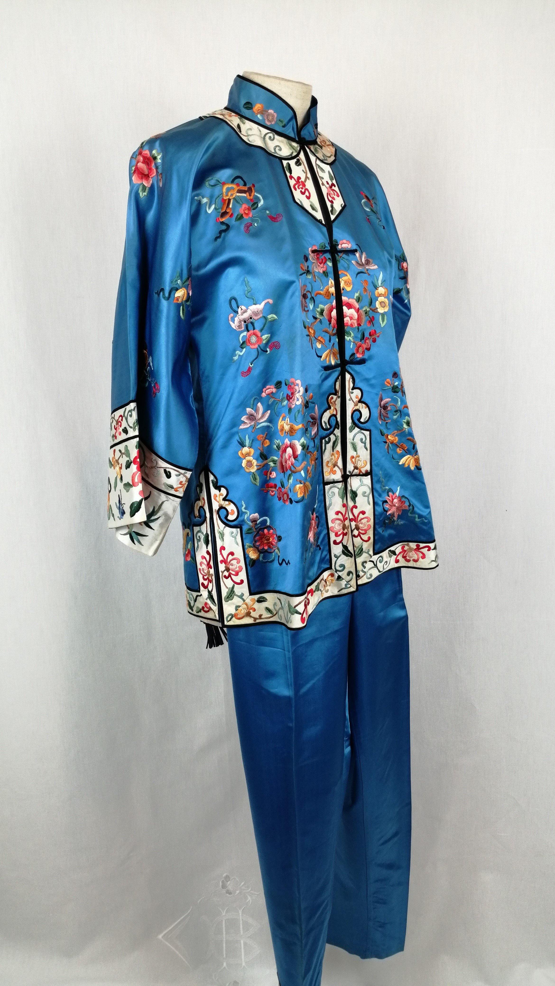 Blue butterfly - Tenue Ancienne - Au Bonheur Des Dames Toulouse - ABDD - Kimono, Soie, Vintage, Vêtement
