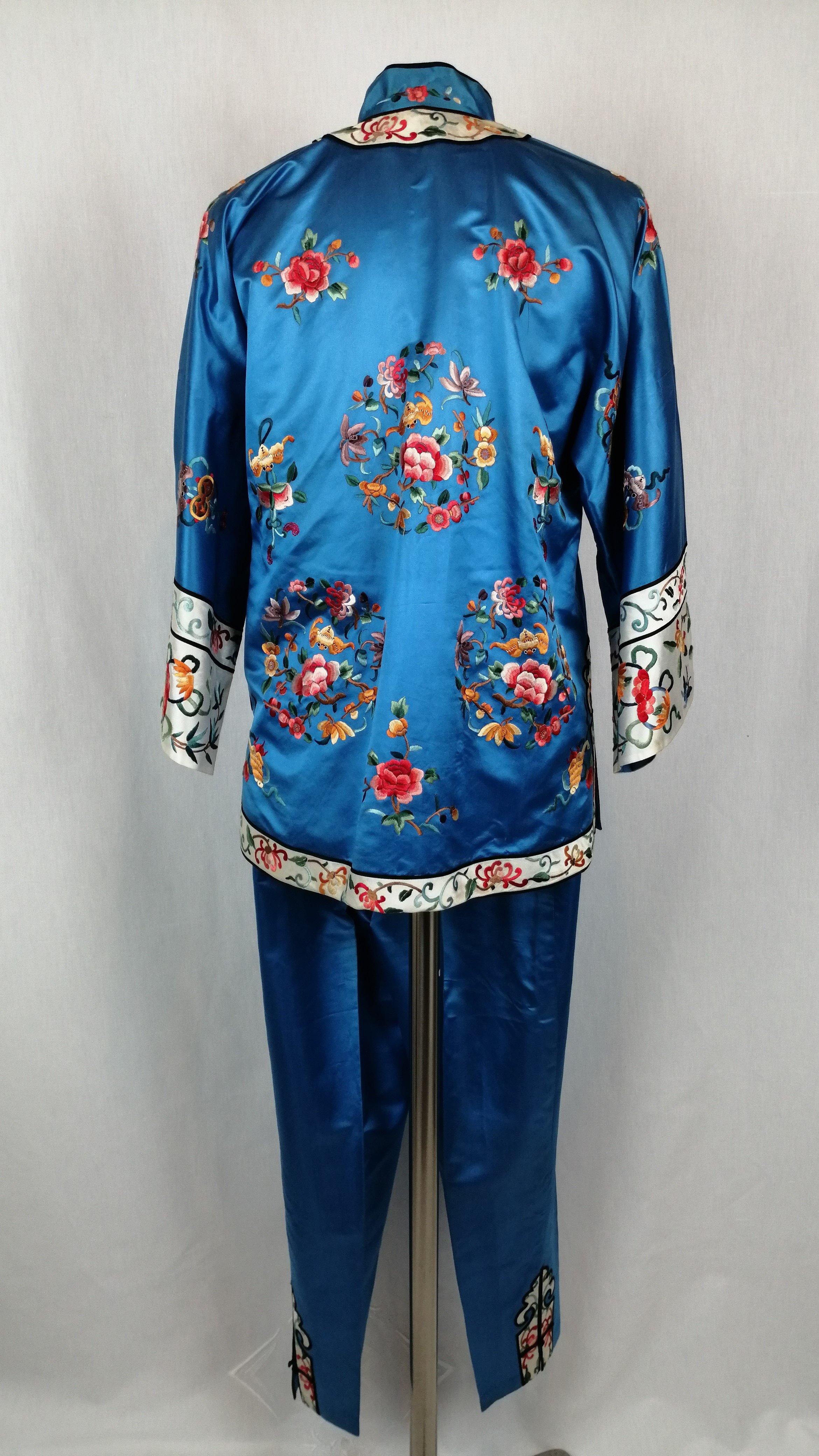 Blue butterfly - Tenue Ancienne - Au Bonheur Des Dames Toulouse - ABDD - Kimono, Soie, Vintage, Vêtement